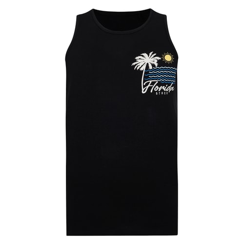 Bigdude Lightweight Summer Print Vest Black